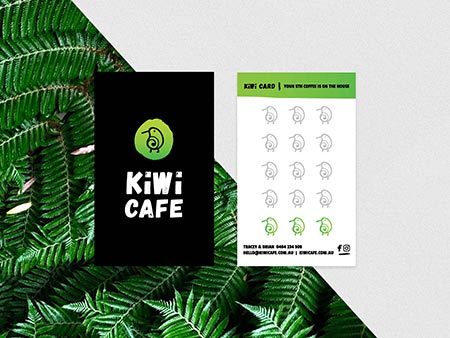 Kiwi Cafe Foodvan Logo Design