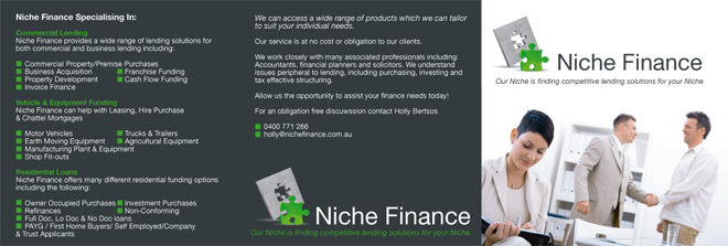 Niche Finance - Commercial Finance, Leasing and Residential Loans Gold Coast