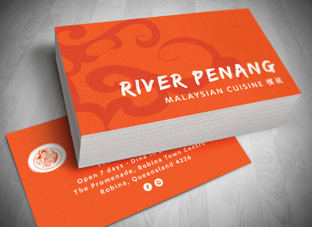 Robina LOGO DESIGN - River Penang Malasysian Cuisine - Gold Coast Logo and Business Card Design 