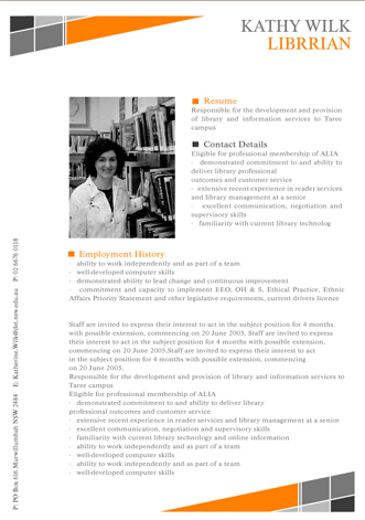 Gold Coast Curriculum Vitae Design and Resume Design