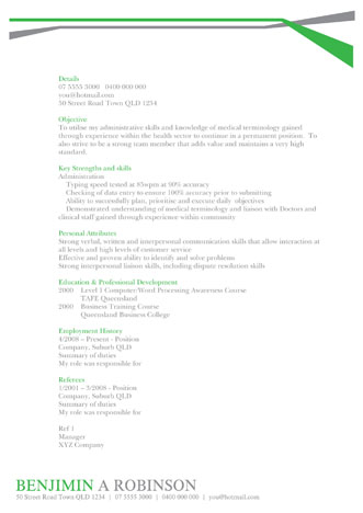 Gold Coast Curriculum Vitae Design and Resume Design