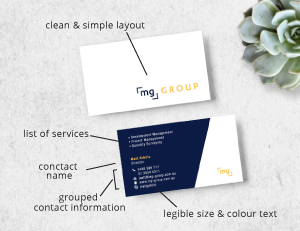 business card design and printing gold coast