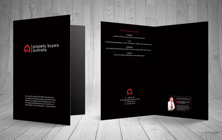 Presentation Folder design + printing gold coast