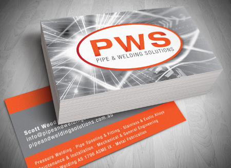 Gold Coast LOGO DESIGN - PWS Pipe & Welding Solutions - Gold Coast Logo and Business Card Design 
