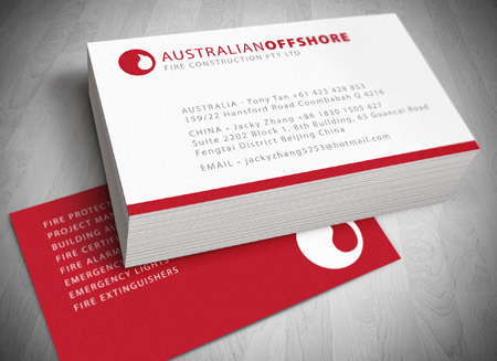 Australian Offshore Fire Construction Gold Coast Logo, website and Letterhead and Stationary Design
