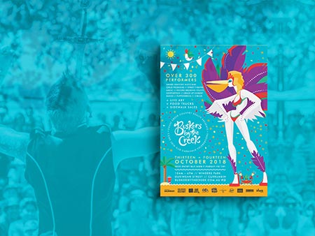 Buskers By The Creek Festival Branding Design