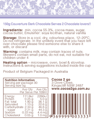 Cocoa 2 Go Fondue 