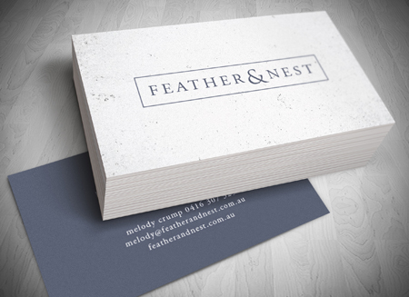 Feather and Nest Gold Coast Logo, website and Letterhead and Stationary Design