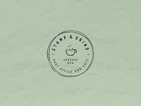 Stamp & Grind Cafe Logo Design