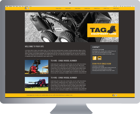 Gold Coast LOGO DESIGN - TAG Equipment Hire - Gold Coast Logo, website and Letterhead and Stationary Design
