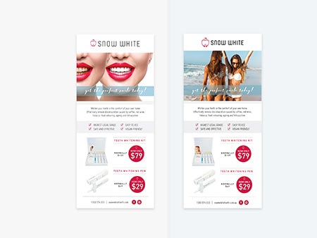 Snowhite Teeth Whitening Kit Packaging Design Marketing