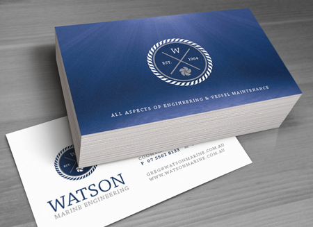Gold Coast LOGO DESIGN - Watson Marine Engineering - Gold Coast Logo and Business Card Design 