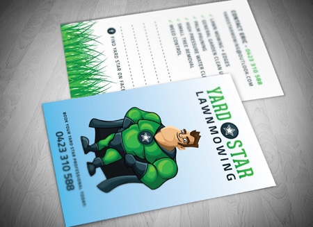 Yard Star Lawnmowing - Gold Coast Logo, website and Letterhead and Stationary Design