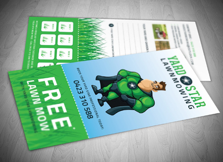Yard Star Lawnmowing - Gold Coast Logo, website and Letterhead and Stationary Design