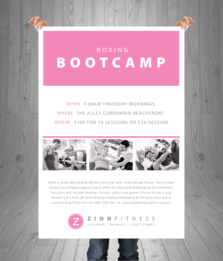 Gold Coast LOGO DESIGN - Zion Fitness Personal Training & Boot Camps - Gold Coast Logo, website and Letterhead and Stationary Design