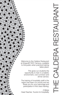 Kingscliff TAFE Caldera Restaurant 
