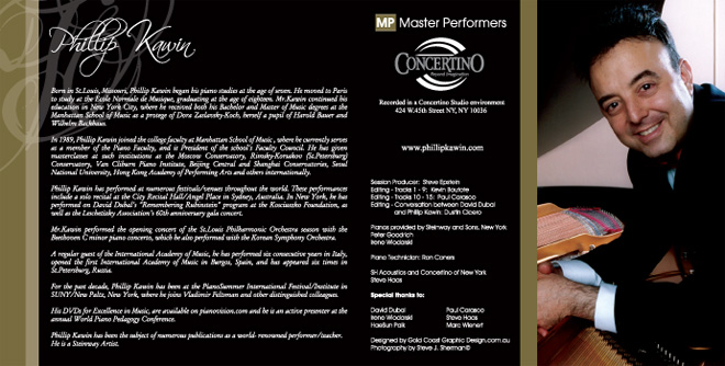 Phillip Kawin Cd Cover and booklet design and poster design